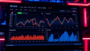 AICoin platform showcasing real-time market data and charts, emphasizing secure cryptocurrency trading and analysis tools for investors.