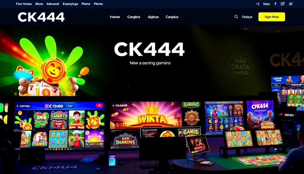 CK444 online gaming platform showcasing immersive slots and live dealer action with vibrant visuals and user-friendly interface for players in Bangladesh