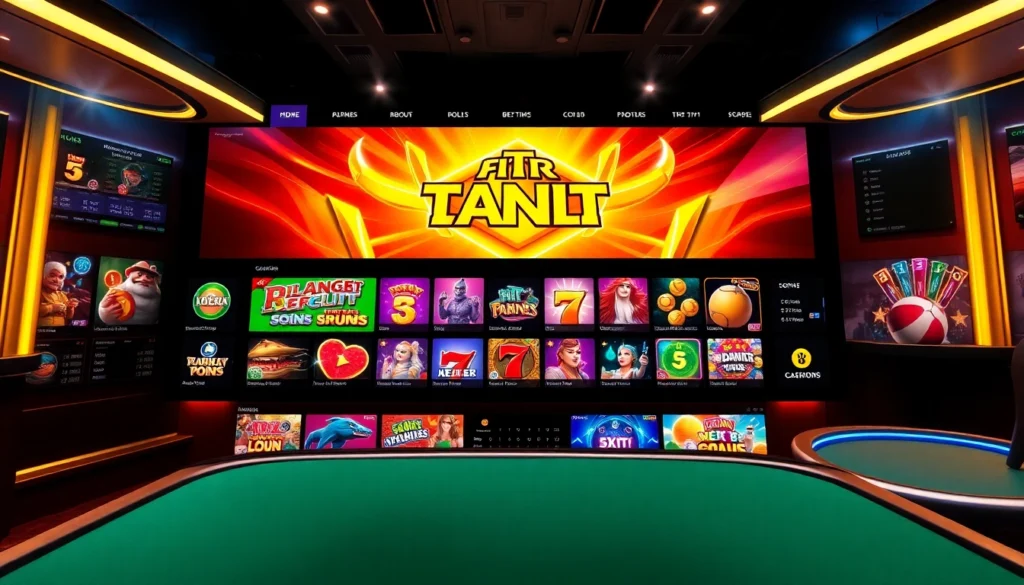 An engaging image of a gaming platform with focus on ck4444 com, showcasing slots, live dealer action, and sports betting in a dynamic, user-friendly environment, highlighting top online casino features.
