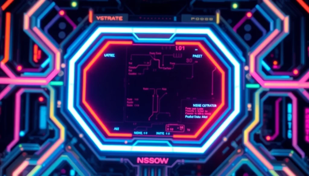 Dynamic scene depicting a NSFW AI generator creating provocative digital art with vibrant neon colors and intricate details, highlighting AI creativity.