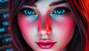 Screenshot of an ai girlfriend app showing a realistic virtual partner engaging in unfiltered NSFW chat, highlighting customization features and chat interface for user engagement.