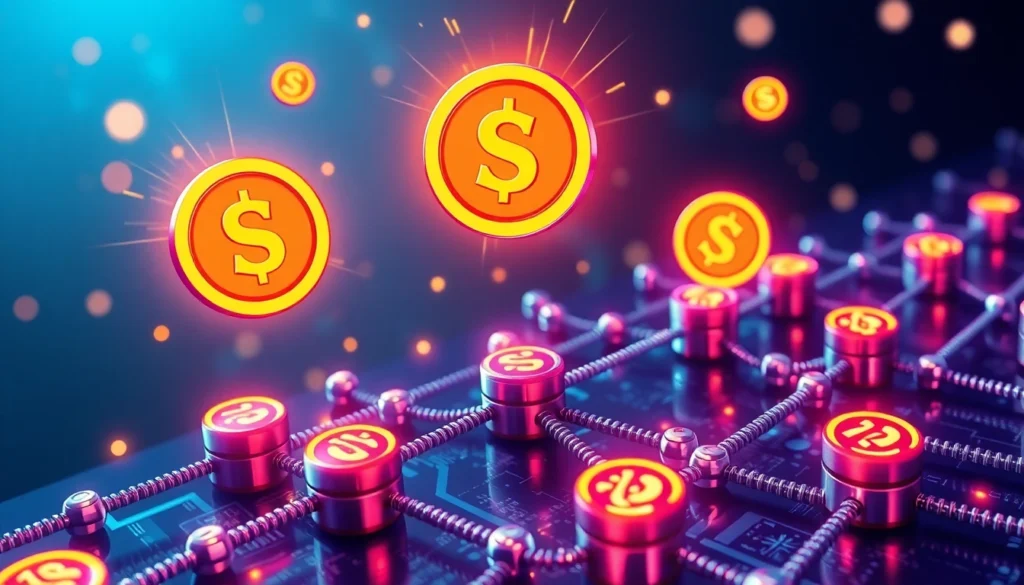 Action-packed scene featuring APORK Tokens boosting community engagement and GambleFi gaming