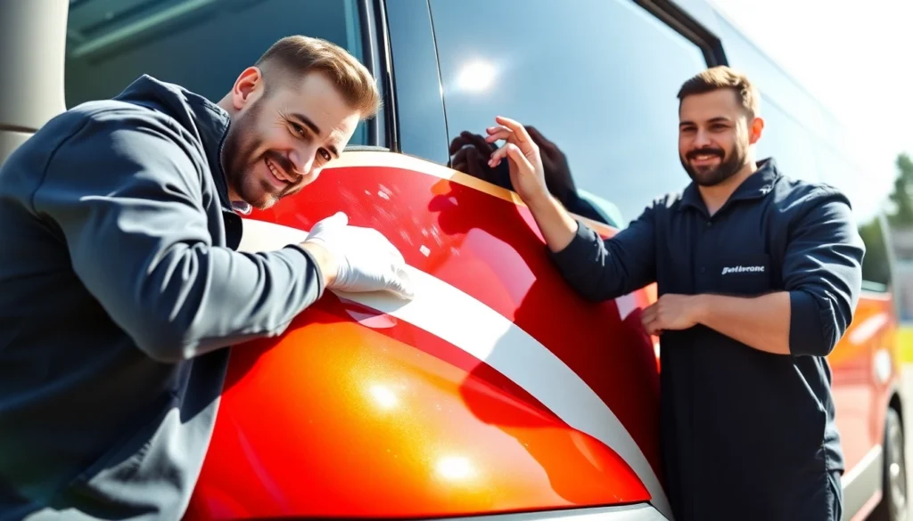Master applying Wohnmobil Politursiegelung for long-lasting shine and protection on a shiny