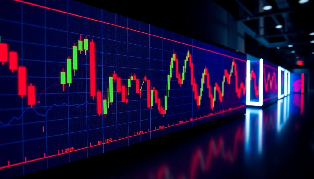 Trading view chart interface displaying live market data and technical indicators for traders