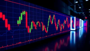 Trading view chart interface displaying live market data and technical indicators for traders